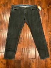 7 For All Mankind Men's Dark Wash Dye (Black/Dark Navy) “Paxton" Jeans, Size 40