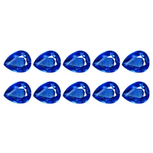 3.76 Ct  [10 Pcs Lot] Very good Pear 5 x 3.8 MM Royal Blue Natural Kyanite - Foto 1 di 5