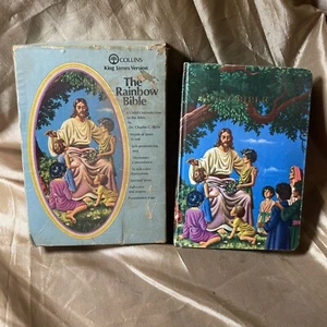 The Rainbow Bible King James Version Vintage Children’s Rare Collectible In Box - Picture 1 of 3