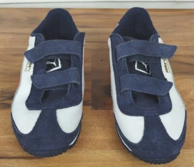 Puma Whirlwind Classic Suede Nylon Youth Red White & Blue Sneaker  Shoe Size 3.5 - Image 1 of 4