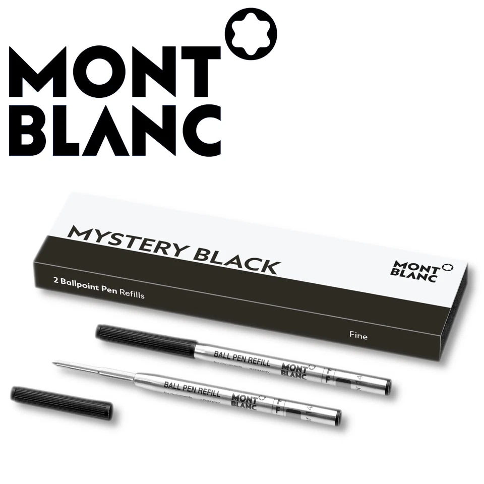 Montblanc Kugelschreibermine Mine Refills F Mystery Black schwarz 2 Stück