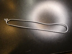 SILVER Gray Authentic PANDORA Triple LEATHER Bracelet 22.4"~57cm - Picture 1 of 7