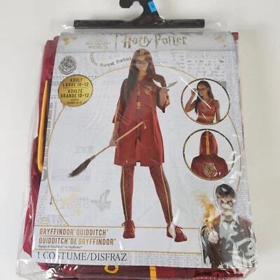 Harry Potter Womens Gryffindor Quidditch Costume Adult L New Halloween Cosplay - Image 1 of 4