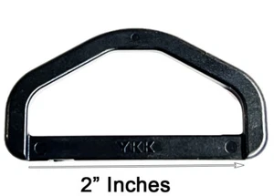 SALE 100 Stück D-Ring ohne Stange 2" Größe 50 mm Farbe schwarz - Bild 1 von 3