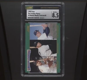 1992 Score The Franchise Players #4 Musial/ Mantle/ Yastrzemski CSG 8.5 NM/ Mint - Picture 1 of 2