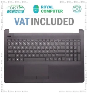 HP 15-BS 15T-BS 15-BW 15Z-BW 250 G6 255 G6 Palmrest Touchpad Cover UK Keyboard - Picture 1 of 2