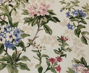 6 tende floreali personalizzate jacquard cotone splendidi rodi su damascato avorio - Foto 1 di 4