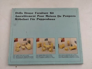 Muebles para casa de muñecas vintage - Kit de dormitorio infantil nuevo en caja F204 - Imagen 1 de 4