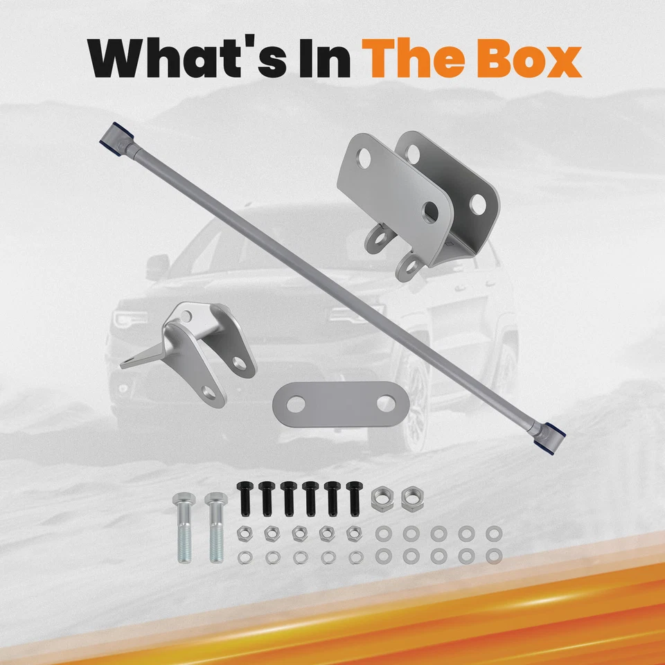 Barra de seguimiento ajustable de repuesto Panhard con soportes para camioneta Chevy C10 GMC Foto 1 de 4