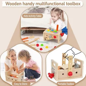 YLCCYABC Wooden Tool Set for Kids 3 4 5 Year Old, 30Pcs Educational STEM Toys - Picture 1 of 15