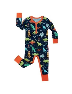 Bamboo Viscose Baby Romper for Infant Boys Girls Soft Long Sleeve Baby Pajamas - Picture 1 of 6
