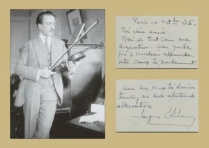 Jacques Thibaud (1880-1953) - French violinist - Autograph card signed - 1935 - Picture 1 of 4