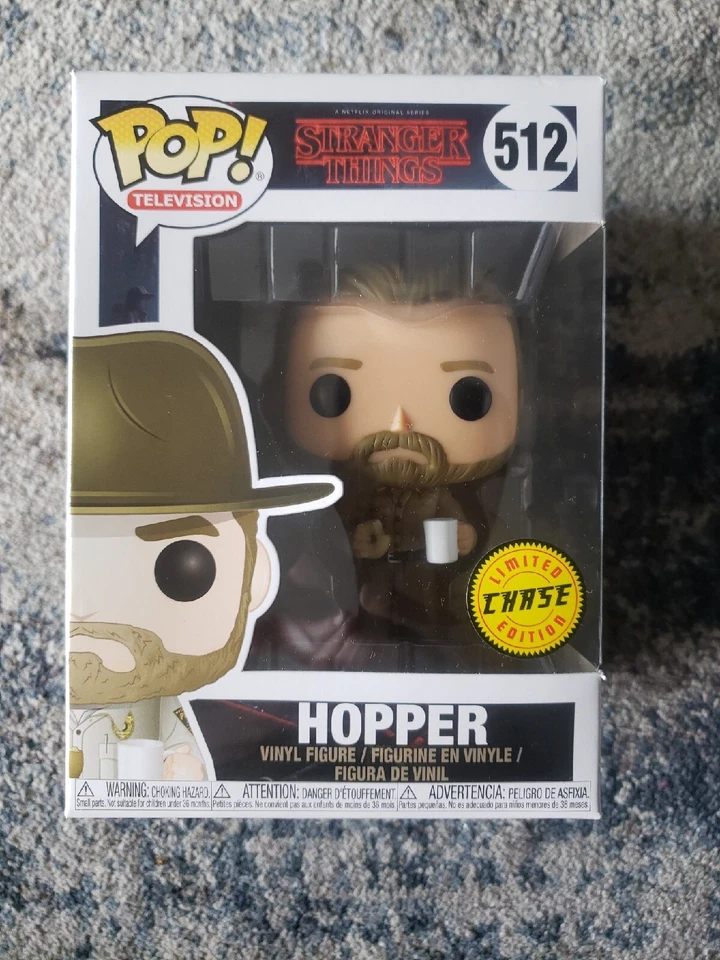 Funko Pop! Television: Stranger Things - Hopper (512) Chase Bobble Head Figure - Image 1 of 4