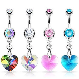 Emeco ® PIERCING OMBLIGO PIERCING Cristal Prisma Corazón NSX-7431 - Imagen 1 de 1