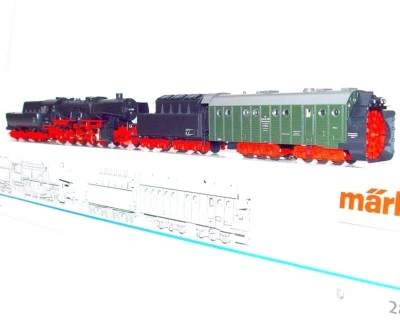 Marklin AC HO 1:87 German DB BR-52 STEAM LOCOMOTIVE + ROTARY SNOW PLOW MIB NEW! - Image 1 of 4