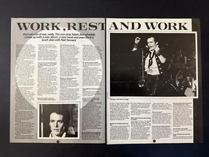 ADAM ANT - 1983 SMASH HITS DOUBLE PAGE FEATURE 2x8.5x11" [SH14] - Imagen 1 de 1