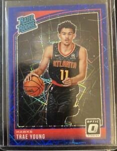 2018-19 Panini Donruss Optic - Rated Rookie Blue velocity #198 Trae Young (RC)