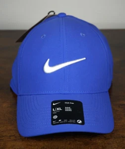 Nike Dri FIT Club Cap Hat Structured Swoosh Marine Blue FB5625 581 Size L/XL - Picture 1 of 5