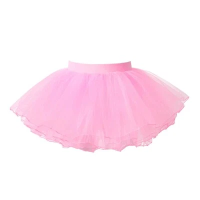 Girls Ballet Dance Tulle Tutu Skirt Elastic Waist Ballerina Skirts Dancewear - Image 1 of 2