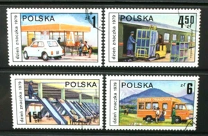 POLAND 19779 Stamp Day: Transport Cars Truck. Set of 4 Fine USED/CTO SG2638/2641 - Picture 1 of 1