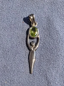Sterling Silver Pendant (PDST-D) Vintage Modernist Human Figure - Picture 1 of 9