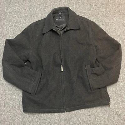 Kenneth Cole Reaction Wool Blend Jacket Full Zip Double Pockets Coat Mens Large - Image 1 of 4