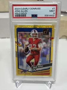 Josh Allen 2023 Chiaramente Donrusss Olo Oro 2/5 Psa 9 - Foto 1 di 3