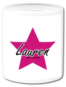 Personalised Ceramic Money Box- Star Design 3 - Picture 1 of 1