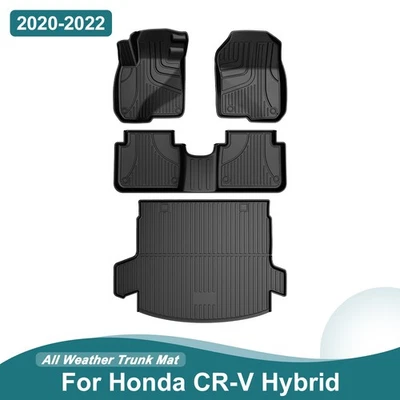 All Weather For Honda CR-V Hybrid 2020-2022 1st & 2nd Floor Mats & Cargo Liner Foto 1 de 4