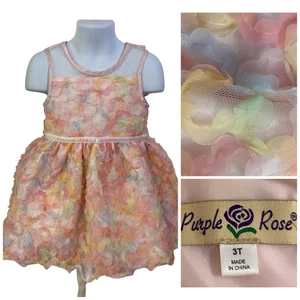 Lila Rose Kleid Mädchen Gr.3T Rosa Tüll Fee Ballerina Blumen Ärmellos Party - Bild 1 von 12