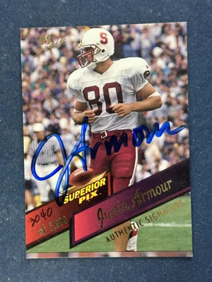 1995 Superior Pix Justin Armour Autograph Stanford Cardinal /5000 - Image 1 of 2