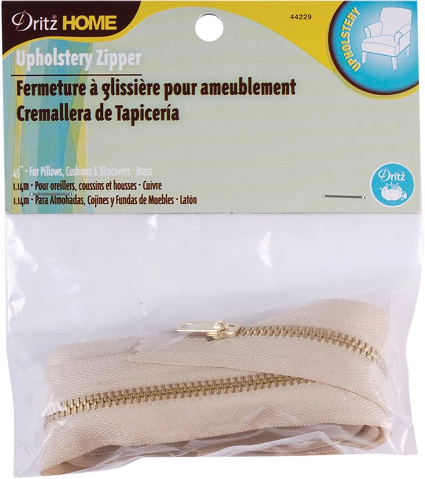 Brass Upholstery ZIPPER 45 Beige 072879442298