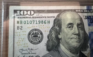 $100 Dollar Bill Birthday Note January 07 1986 - Picture 1 of 3