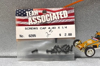 Team Associated RC10 1:10 Screws Cap 4-40 x 1/4in #6285 FACTORY SEALED NEW - Image 1 of 3