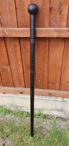 African Zulu Walking Stick Knobkerrie Cane Ebony Wood replica - Picture 1 of 2