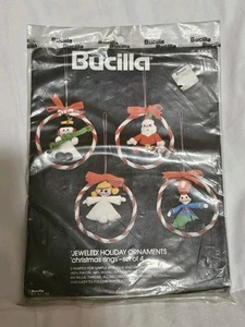 Bucilla Jewled Holiday Ornaments Christmas Rings Set Of 4 Kit No 3582 New - Picture 1 of 9