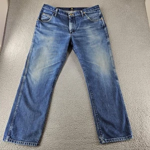 Wrangler Jeans Mens 38x30 Blue 47MWZ Regular Fit Straight Leg Denim Pants - Picture 1 of 16