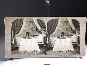 Antike Universal Stereoview Karte von 1897 ~ 4537 Vaterunser Gebet ~ Geist Engel - Bild 1 von 10