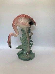 Flamingo Ceramic Figurine Vintage by Brad Keeler  7 Inches 1950s - Picture 1 of 7