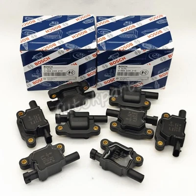 8Pcs Bosch Ignition Coil UF413 For Chevy Silverado 1500 GMC 5.3L 6.0L 6.2L 6.2L Foto 1 de 4
