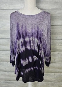Simply Vera Vera Wang Size XXL Purple Pullover Blouse Top Long Sleeve  - Picture 1 of 9