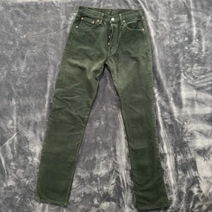 VTG 90s Levis 501 Jeans Button Fly 29x34 USA Tag Straight Green - Picture 1 of 13