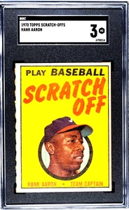 1970 TOPPS EMBOSSED HANK AARON (HOF) BRAVES SGC 3 (VG) - Picture 1 of 2