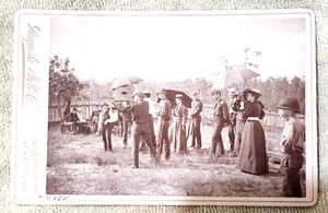 Kabinettkarte 1860er Soldat Schussgewehr Robert Berckman August Foto Co. GA - Bild 1 von 2