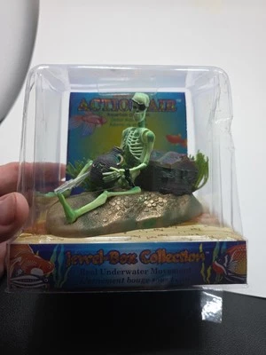 Винтажный 1999 Penn Plax действие воздуха аквариума украшения скелет Cat 0-85 - Изображение 1 из 4