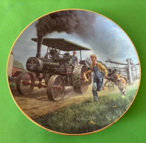 “Thresher’s Here” Farmland Memories 8” Danbury Mint Plate By Mort Kunstler - Picture 1 of 5