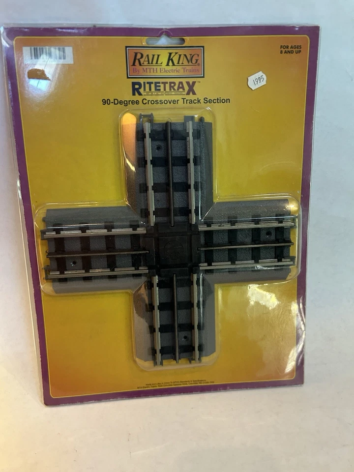 MTH Railking RealTrax 90 degree Crossover Track Section 40-1006 - NIP - O Gauge - Image 1 of 1