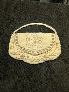 Bolso de mano checoslovaco original vintage para mujer con cuentas - Imagen 1 de 17