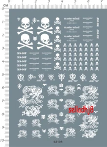 Super Detail Up 1/144 HG MS-06F ZAKU ⅡII Cross bone GDM  Model Decal 63198 - Picture 1 of 1