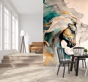 3D Watercolor Horse G2180 Wallpaper Wall Murals Removable Self-adhesive Erin - Picture 1 of 11